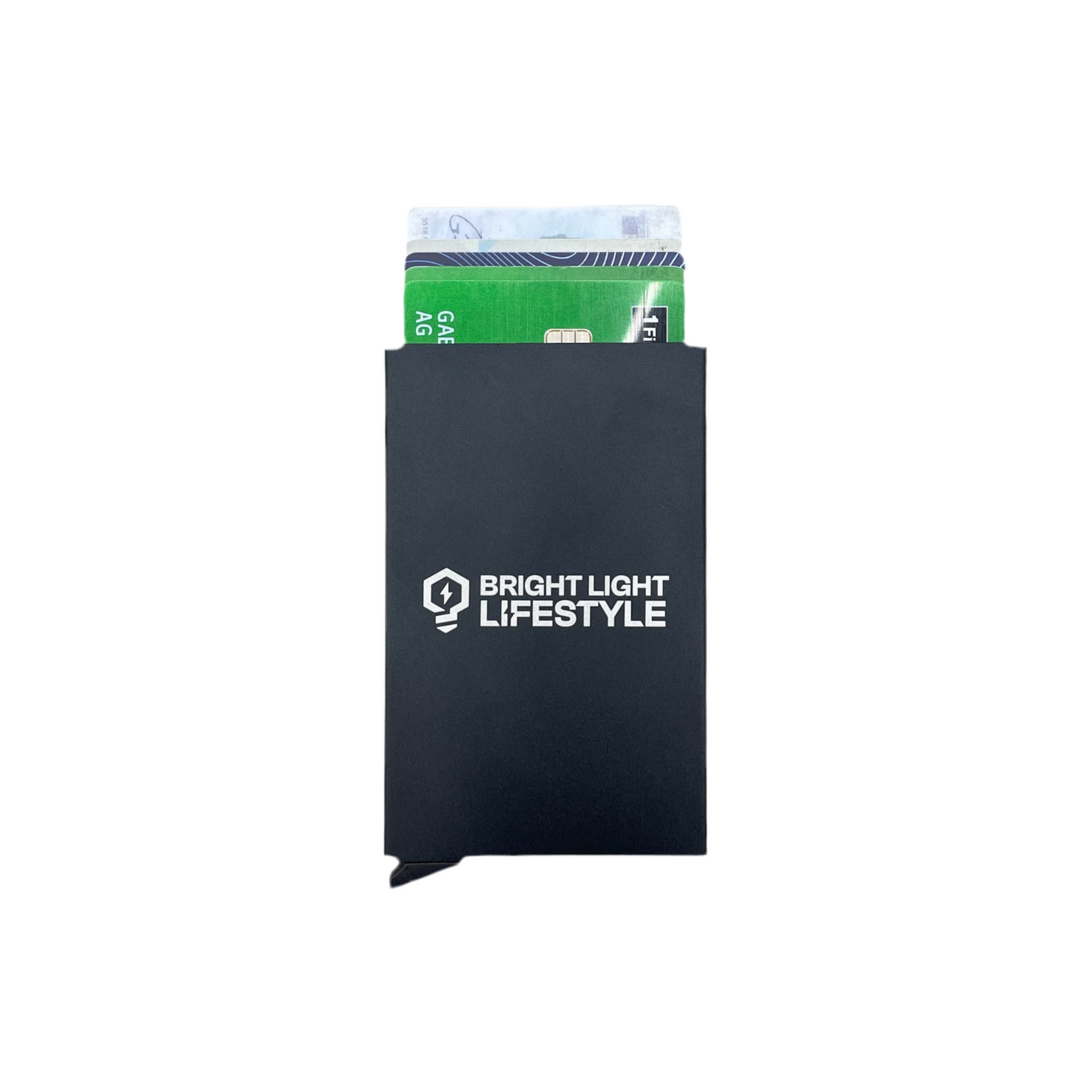 Tarjetero de aluminio con bloqueo RFID